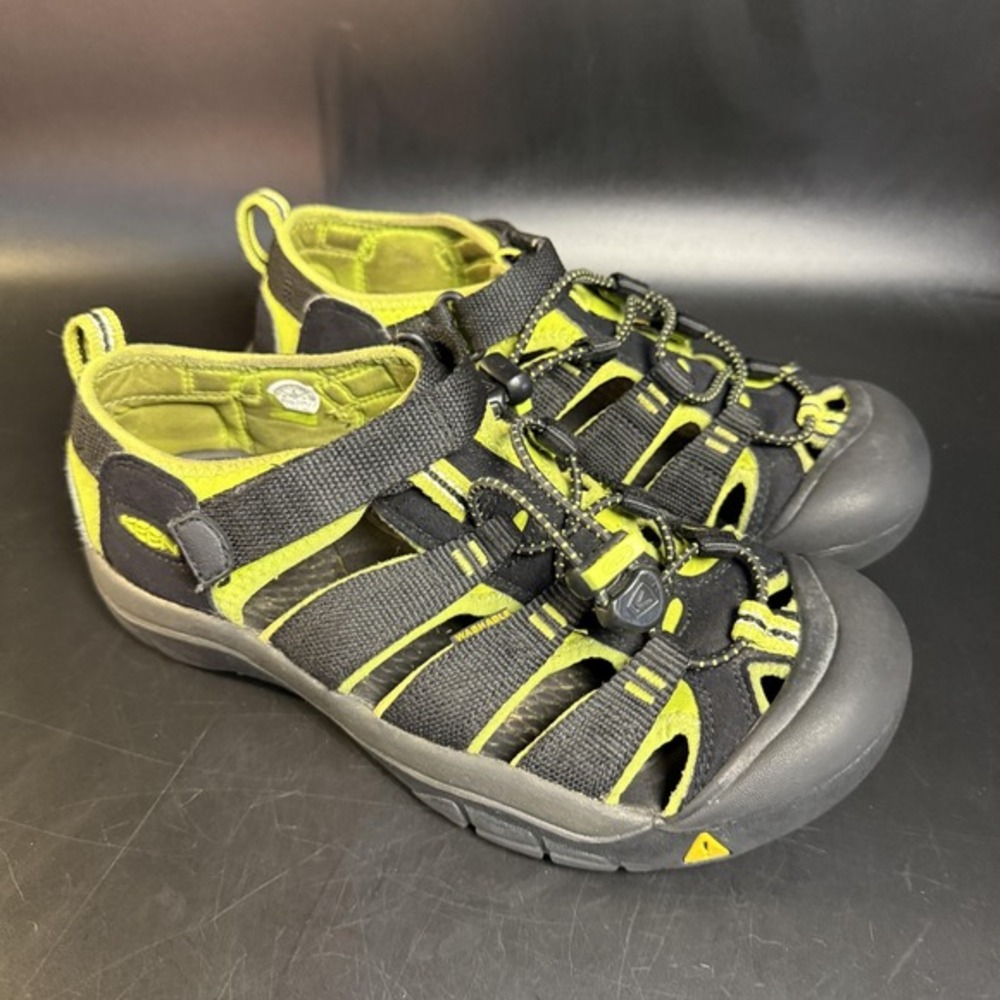 KEEN Newport H2 Black Lime Green Closed-Toe Sandals Youth Size 4